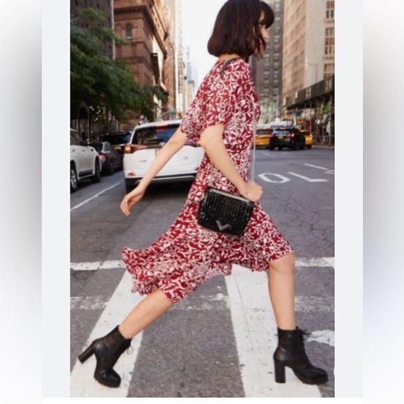 NWT The Kooples Coromandel Midi Black White Dress Size S - Picture 8 of 15